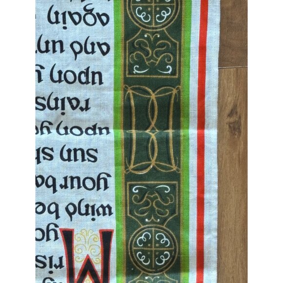 Irish Linen Wall Hanging/Tea Towel With An Irish Blessing No. 1 NWT - Picture 6 of 12